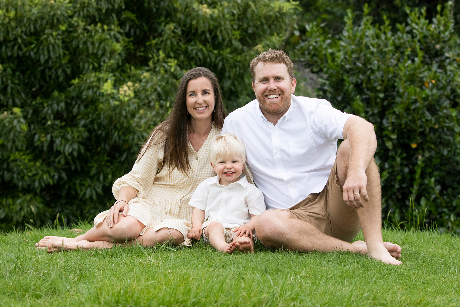 Photo of young family and child