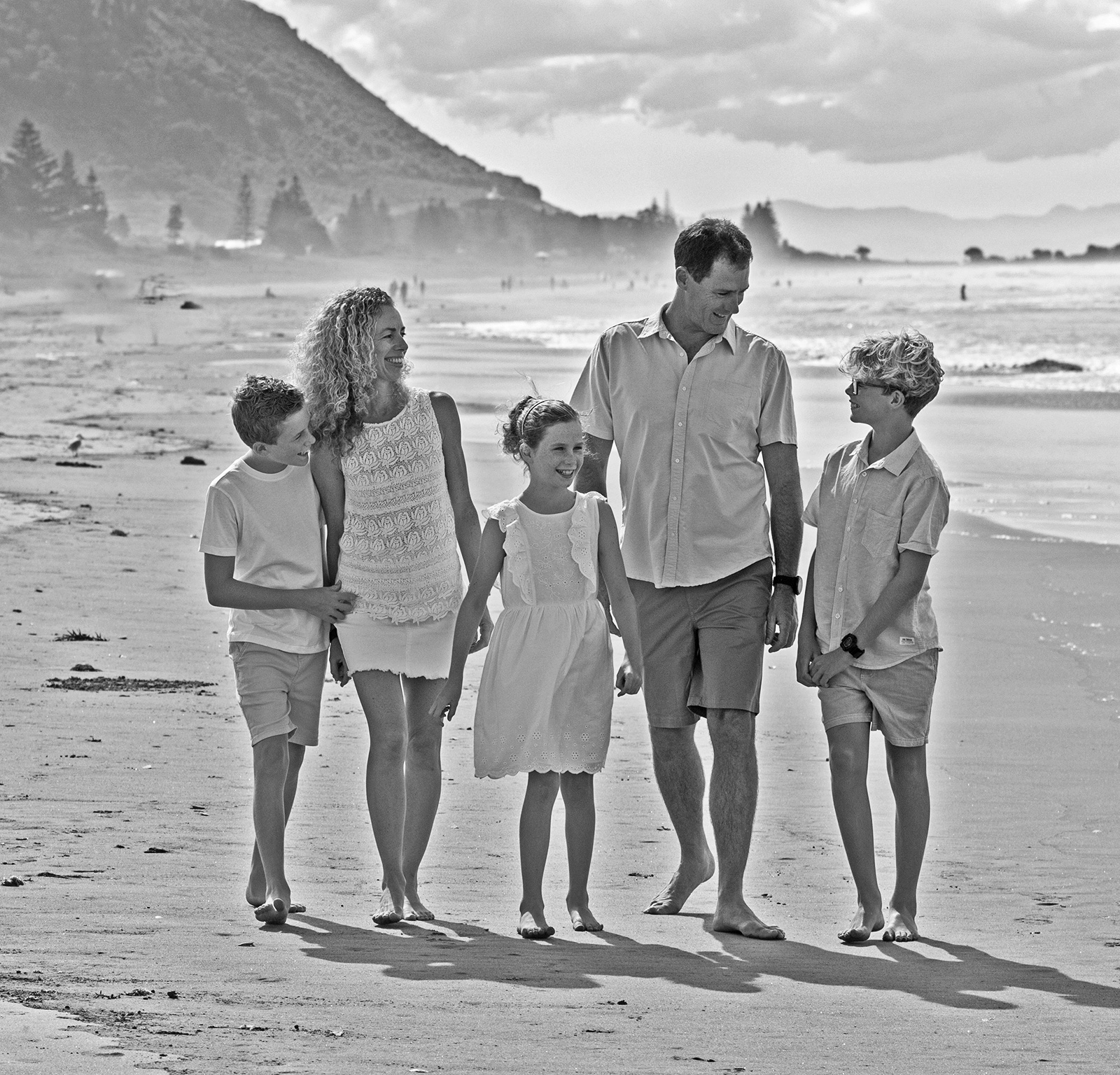 Photo of family walking on Mount beach