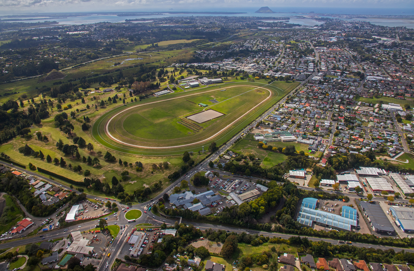 Aerial picture of Greerton Racecourse